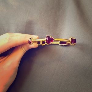 Kate Spade Burgundy Jeweled Bangle